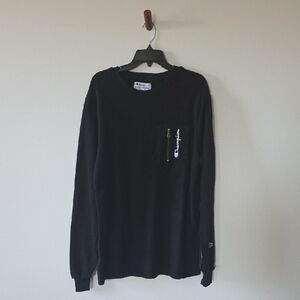 Champion Men's Light Fleece Black Top